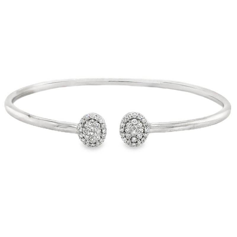 0.38ct TOTAL WEIGHT DIAMOND BANGLE CUFF BRACELET