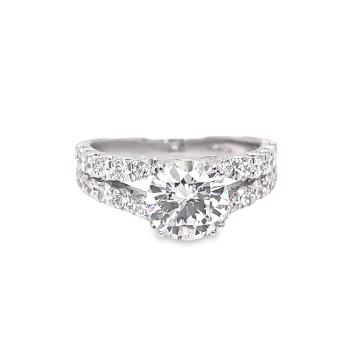ROUND DIAMOND ENGAGEMENT SEMI-MOUNT RING
