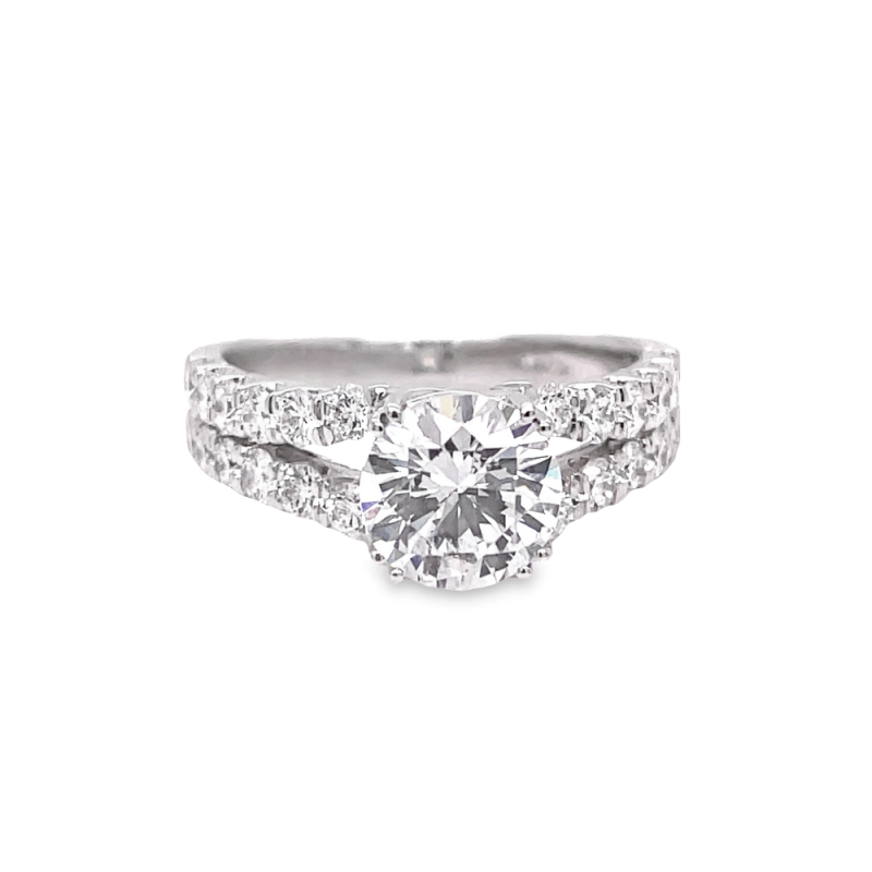 ROUND DIAMOND ENGAGEMENT SEMI-MOUNT RING