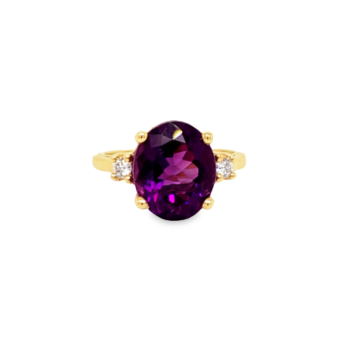 AMETHYST & DIAMOND RING