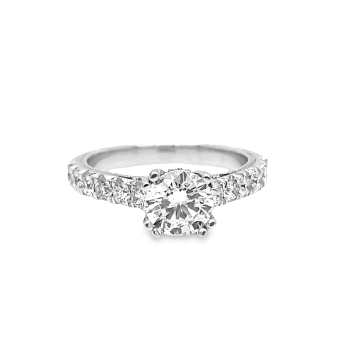 ROUND DIAMOND ENGAGEMENT SEMI-MOUNT RING