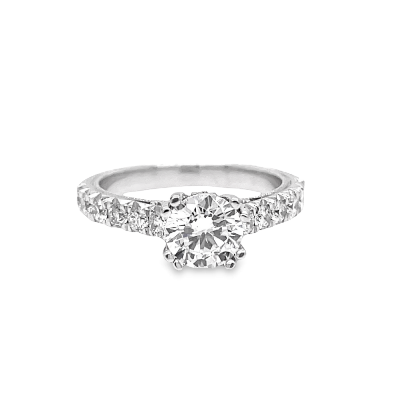 ROUND DIAMOND ENGAGEMENT SEMI-MOUNT RING
