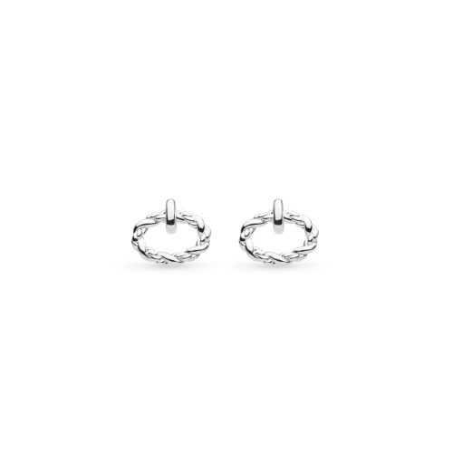 MARINA ROPE TWIST OVAL STUD EARRINGS