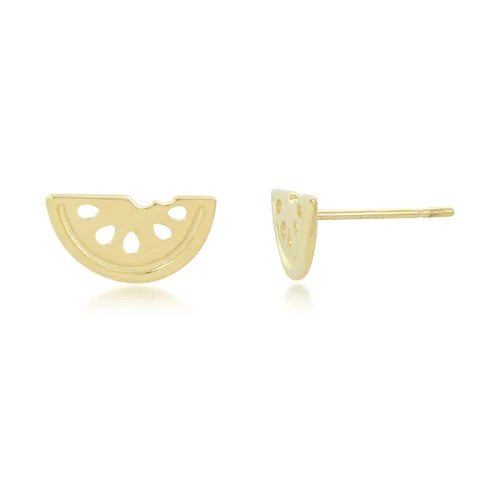 WATERMELON SLICE STUD EARRINGS