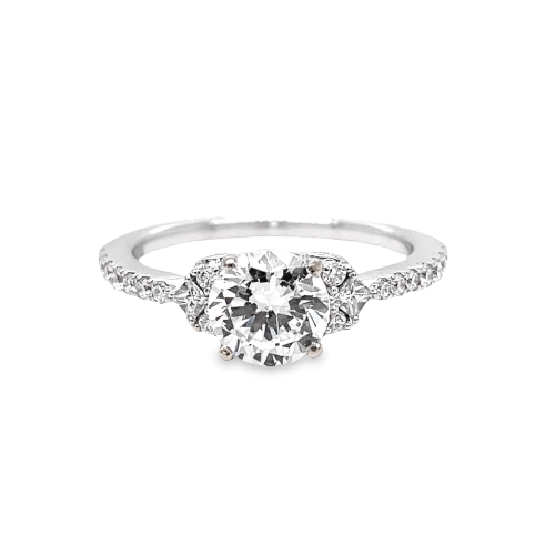 ROUND DIAMOND ENGAGEMENT SEMI-MOUNT RING