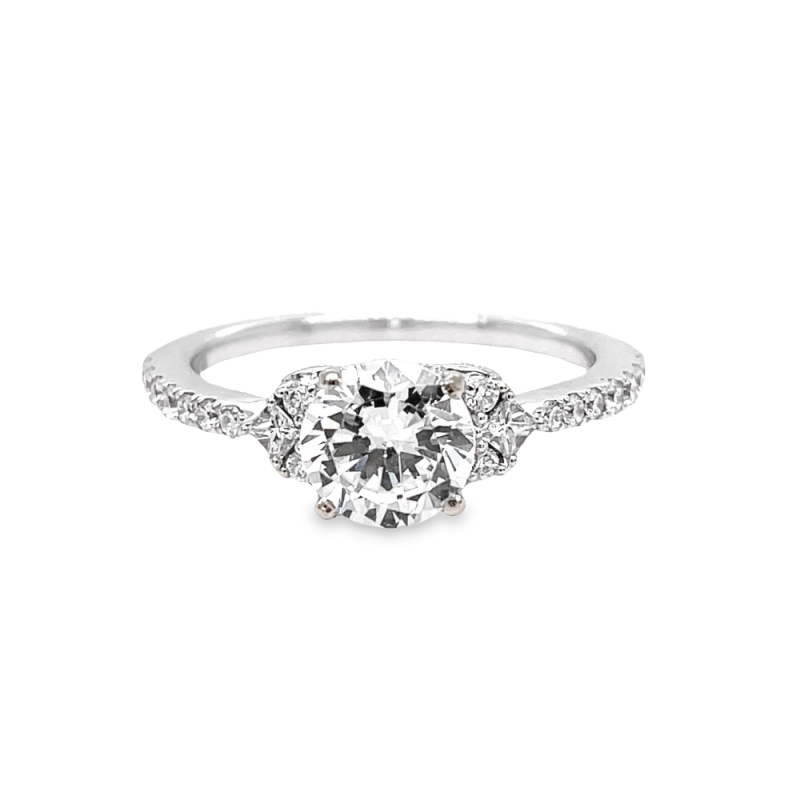 ROUND DIAMOND ENGAGEMENT SEMI-MOUNT RING