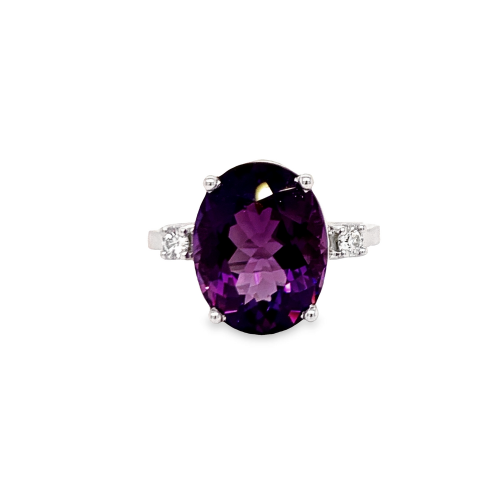 AMETHYST & DIAMOND RING