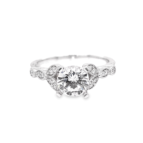 ROUND DIAMOND ENGAGEMENT SEMI-MOUNT RING