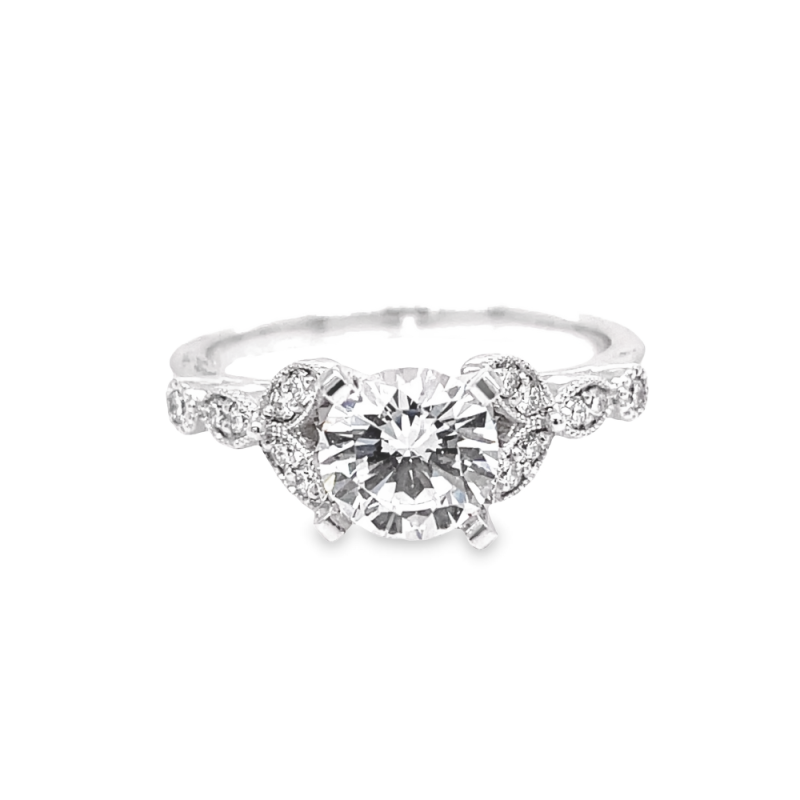ROUND DIAMOND ENGAGEMENT SEMI-MOUNT RING