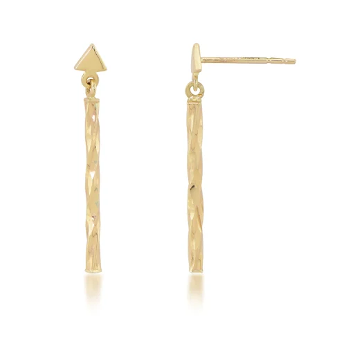 TWISTED STICK DANGLE EARRINGS
