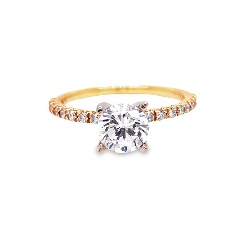 ROUND DIAMOND ENGAGEMENT SEMI-MOUNT RING