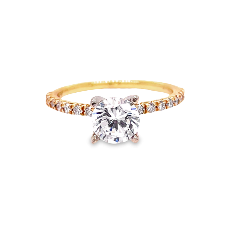 ROUND DIAMOND ENGAGEMENT SEMI-MOUNT RING
