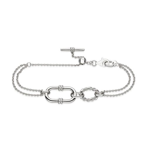 MARINA ROPE LINK DUO GRANDE TWIN CHAIN SLIDER BRACELET