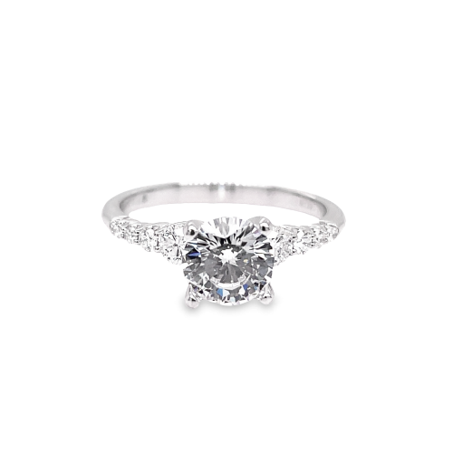 ROUND DIAMOND ENGAGEMENT SEMI-MOUNT RING