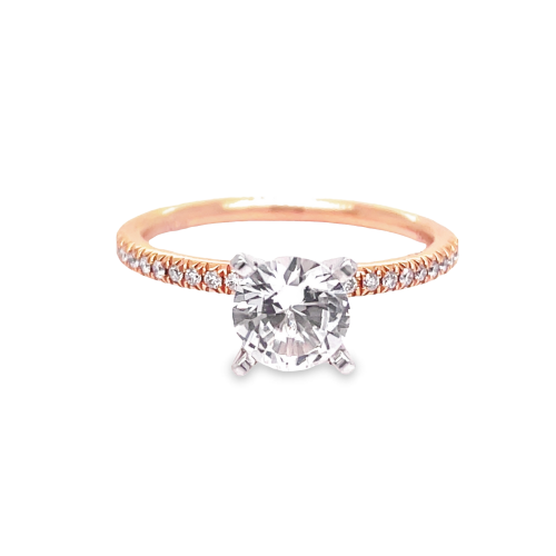 ROUND DIAMOND ENGAGEMENT SEMI-MOUNT RING