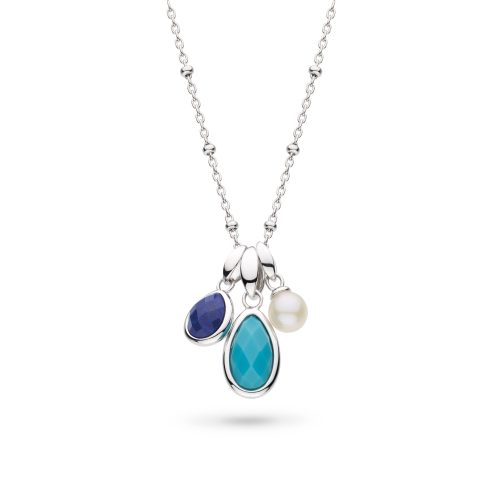 COAST PEBBLE AZURE GREMSTONE TRIO PENDANT NECKLACE