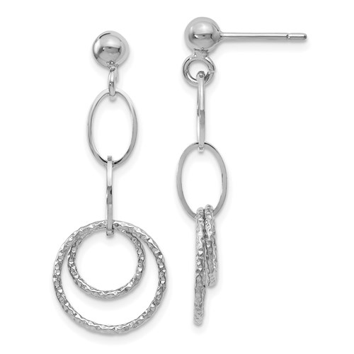 POLISHED AND TEXTURED DANGLE EARRINGS
