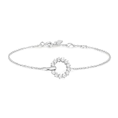 MISS TWINKLE INTERLINKED CIRCLES PAVE BRACELET