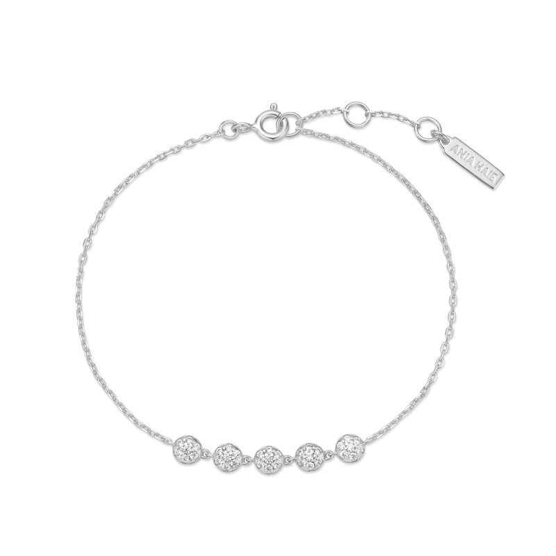 MISS DAINTY PAVE MULTI BEADED CHAIN BRACELET