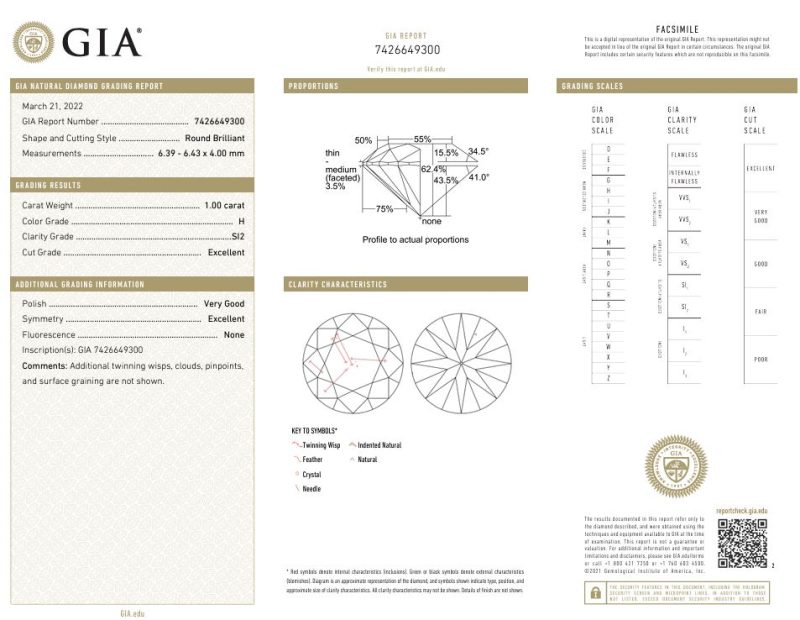 1.00ct H, SI2 Round Brilliant Cut Diamond - Image 2