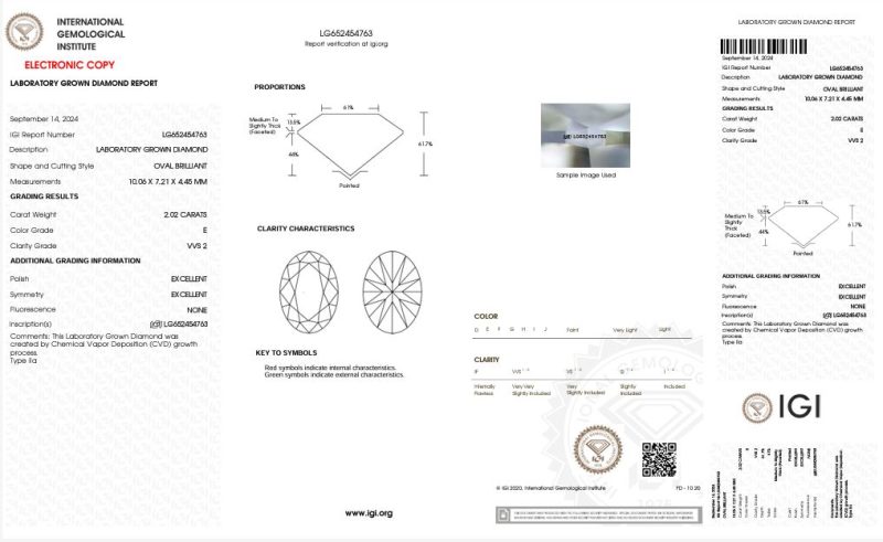 2.02ct E, VVS2 OVAL CUT LAB GROWN DIAMOND - Image 2