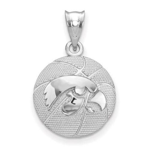 STERLING SILVER TIGERHAWK BASKETBALL PENDANT