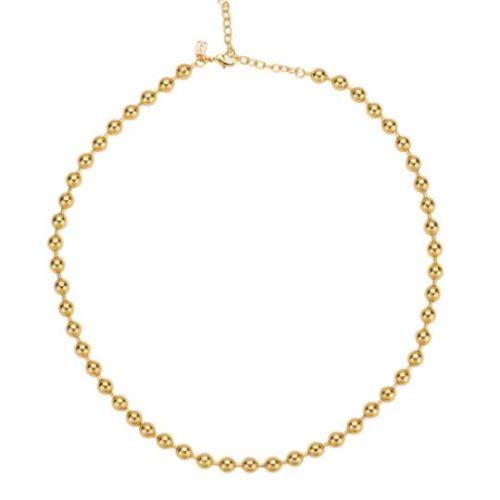 FOUNDRY BALL NECKLACE- GOLD PLATE