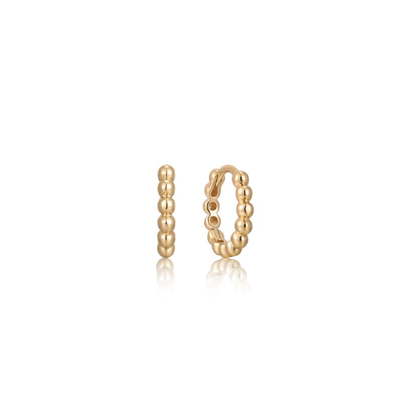 SPACED OUT ORB HUGGIE HOOP EARRINGS
