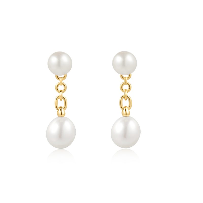 CHIC CREATOR FRESHWATER PEARL STUD EAR JACKETS - Image 2