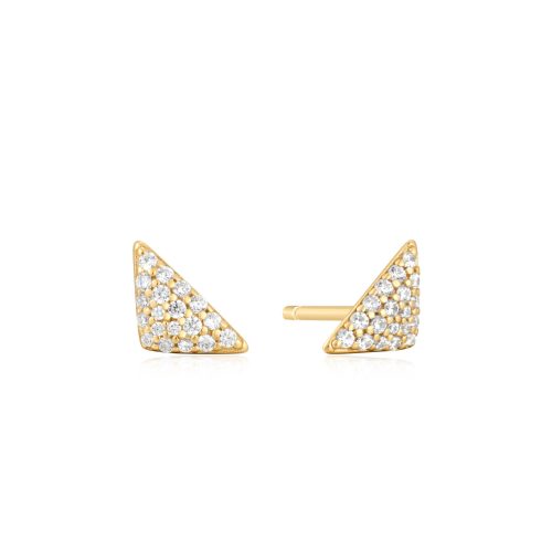 SUNSHINE CHASER TRIANGULAR PAVE STUD EARRINGS