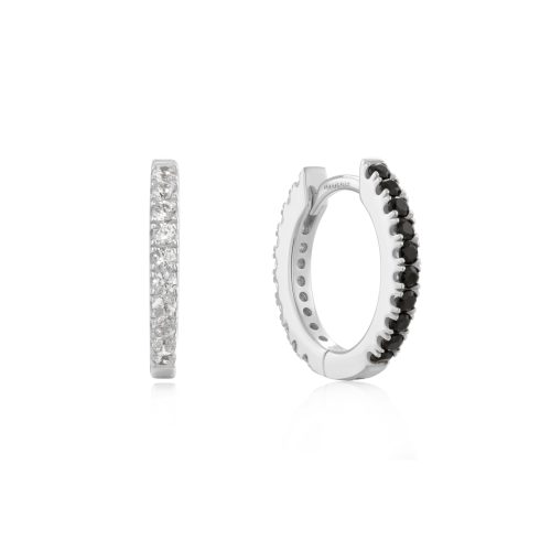 POP CHARMS BLACK & WHITE CZ HUGGIES