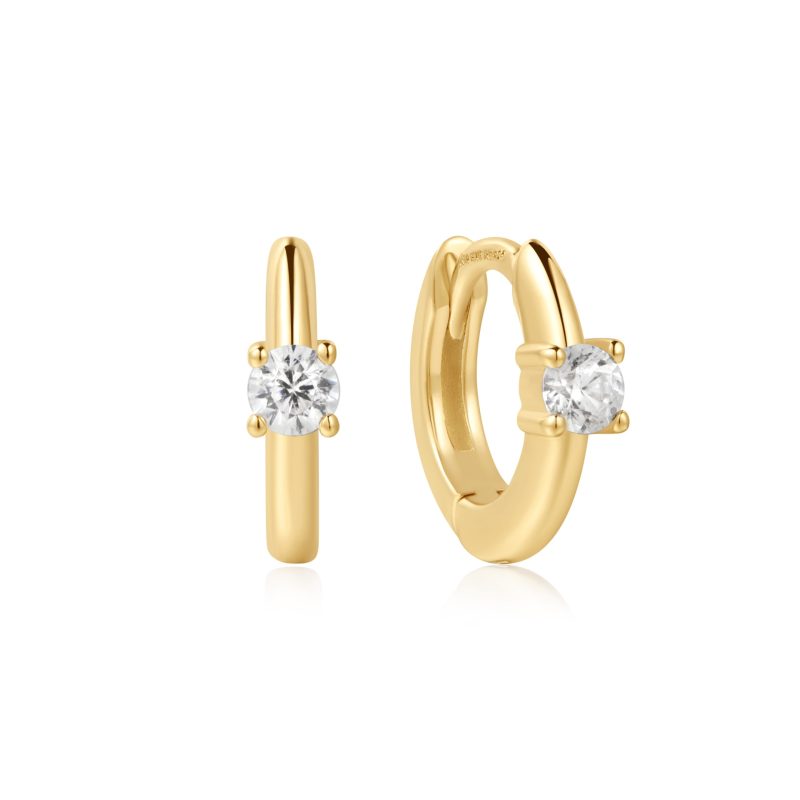 DUSK DIVAS SOLITAIRE CZ MINI HUGGIES