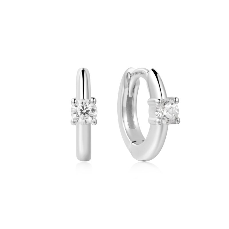 DUSK DIVAS SOLITAIRE CZ MINI HUGGIES