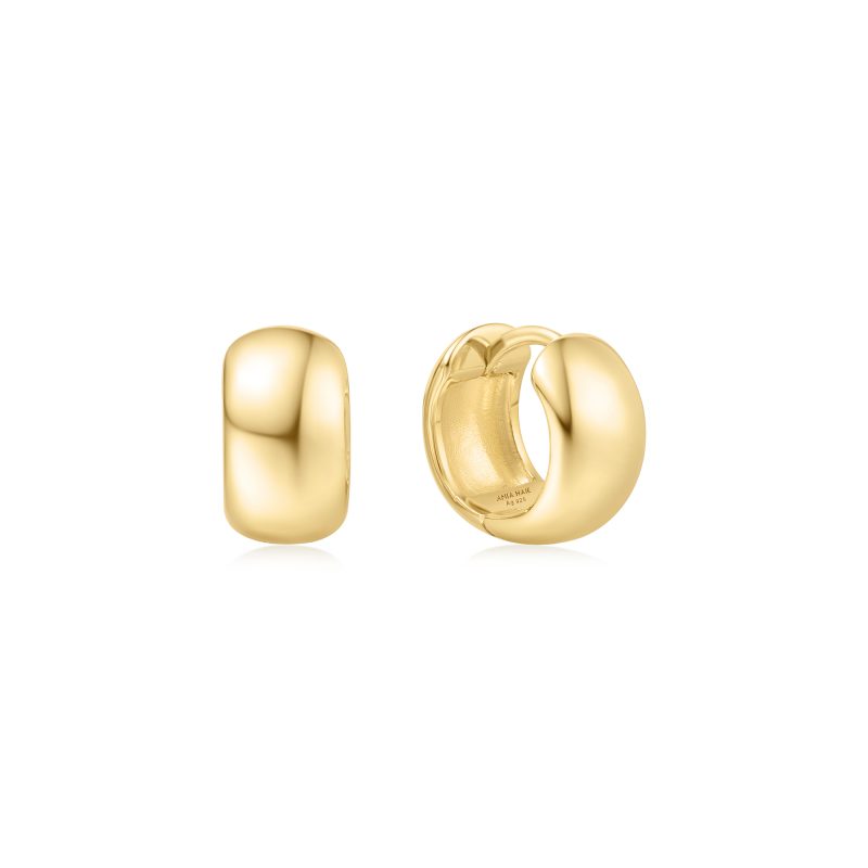 SUNNY SPARKLER CHUBBY SMALL HUGGIE HOOP EARRINGS
