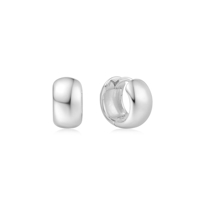 SUNNY SPARKLER CHUBBY SMALL HUGGIE HOOP EARRINGS