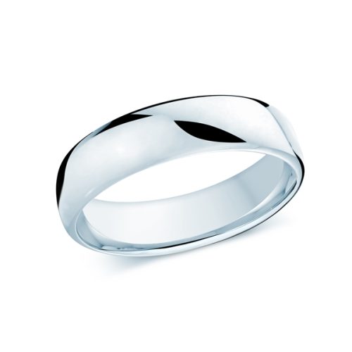 6.5MM 14K WHITE GOLD EURO FIT WEDDING BAND