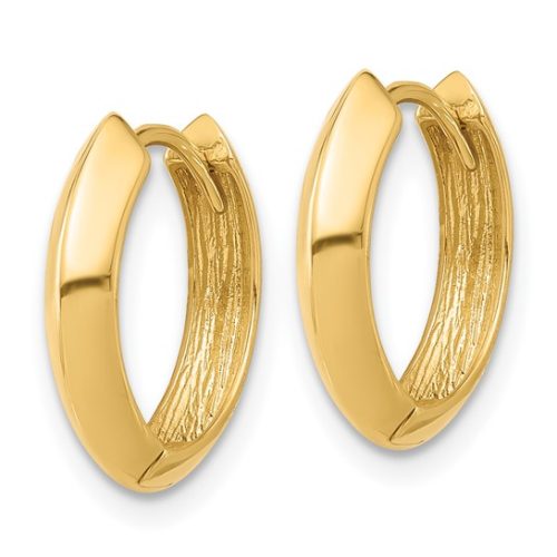 POLISHED HINGED HUGGIE HOOP EARRINGS