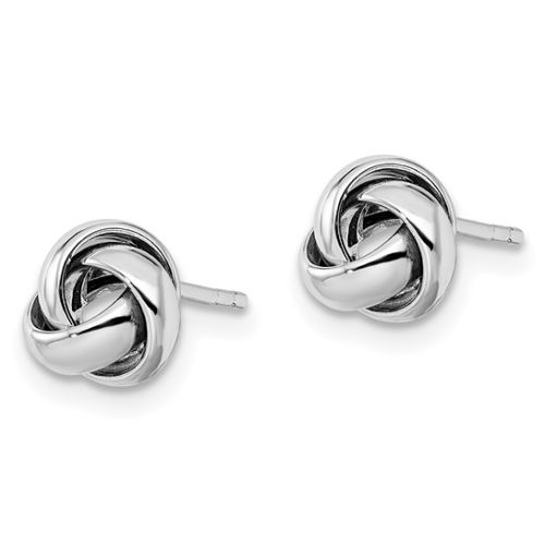 POLISHED LOVE KNOT STUD EARRINGS