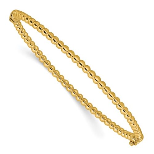 POLISHED BEADED BANGLE BRACELET