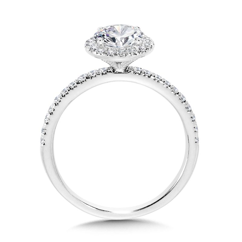 2.04ct ROUND BRILLIANT CUT LAB GROWN DIAMOND HALO ENGAGEMENT RING - Image 2