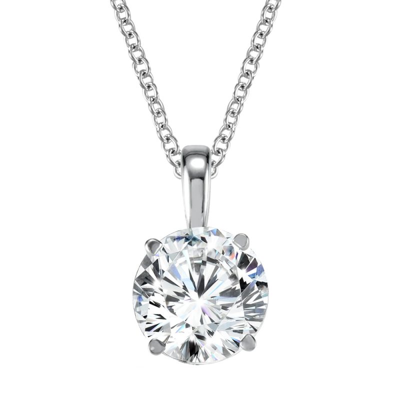 3.20ct TOTAL WEIGHT LAB GROWN DIAMOND SOLITAIRE NECKLACE