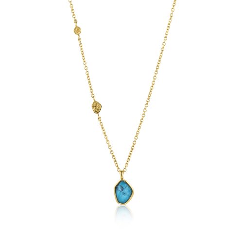 MINERAL GLOW TURQUOISE PENDANT NECKLACE