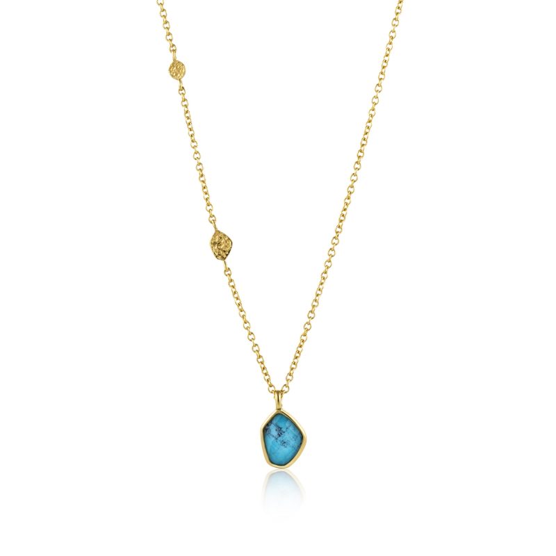 MINERAL GLOW TURQUOISE PENDANT NECKLACE