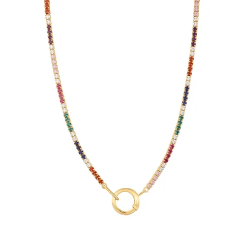 POP CHARMS RAINBOW CHAIN CONNECTOR NECKLACE