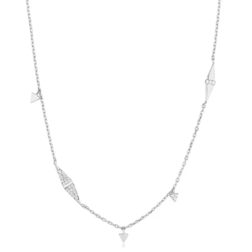 POLISHED PUNK GEOMETRIC SPARKLE CHAIN NECKLACE