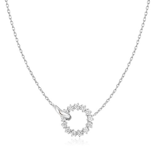 MISS TWINKLE INTERLINKED CIRCLES PAVE NECKLACE
