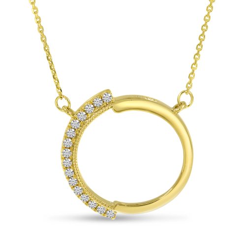 DIAMOND OPEN CIRCLE NECKLACE