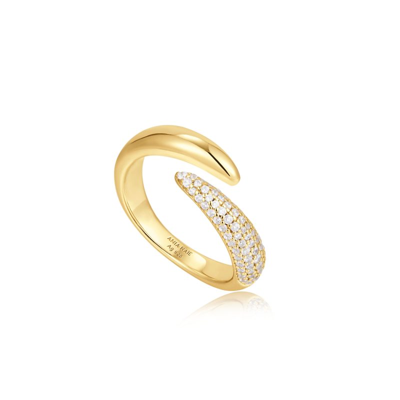 POLISHED PUNK SPARKLE WRAP ADJUSTABLE RING