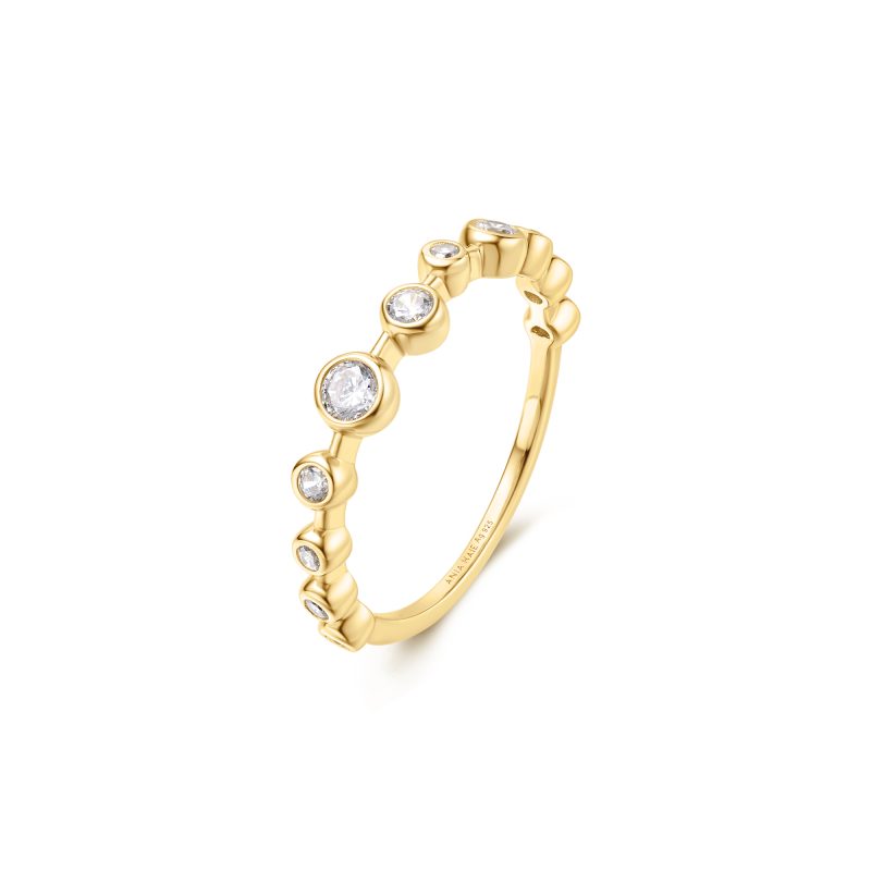 MISS DAINTY CZ BEZEL ZIG-ZAG RING