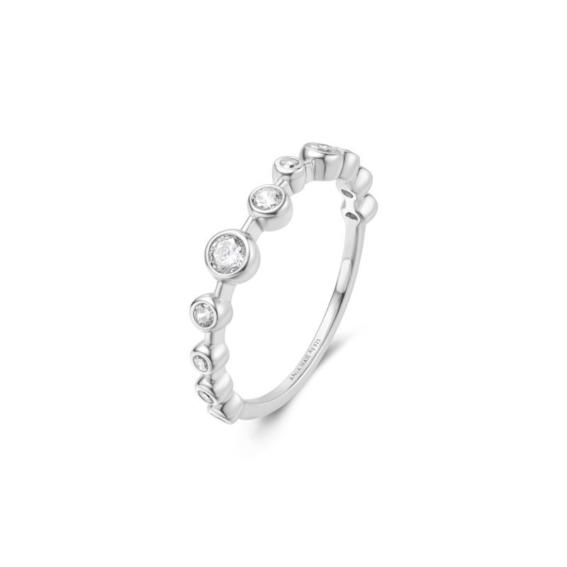 MISS DAINTY CZ BEZEL ZIG-ZAG RING